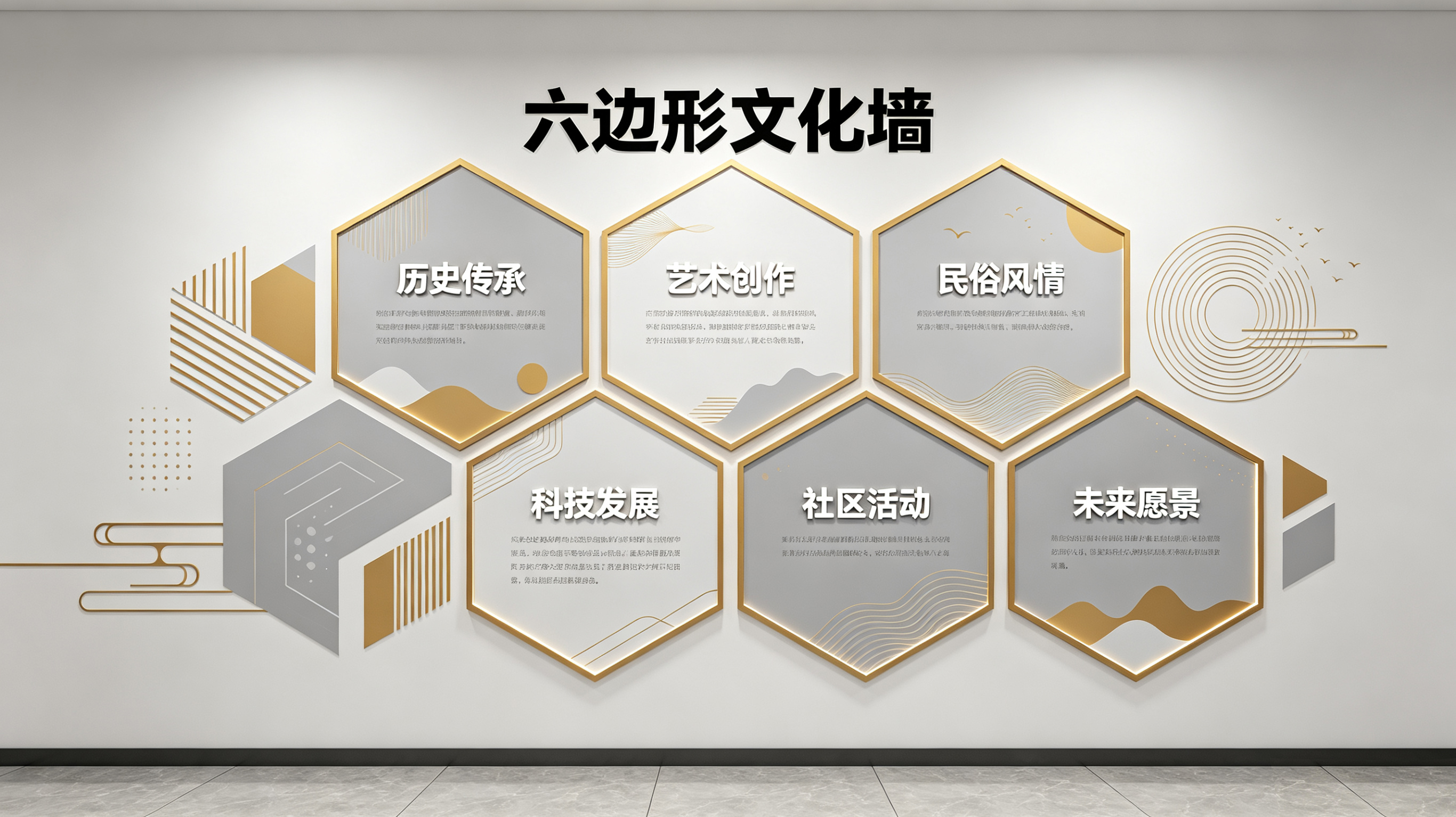 寿宁企业文化墙 | 六边形信息美学